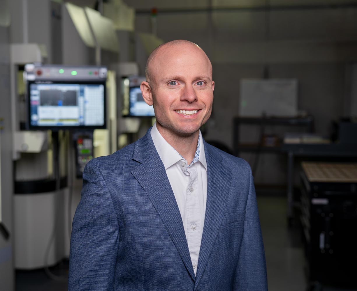 Portrait of Al from the Burke Aerospace team in the manufacturing facility